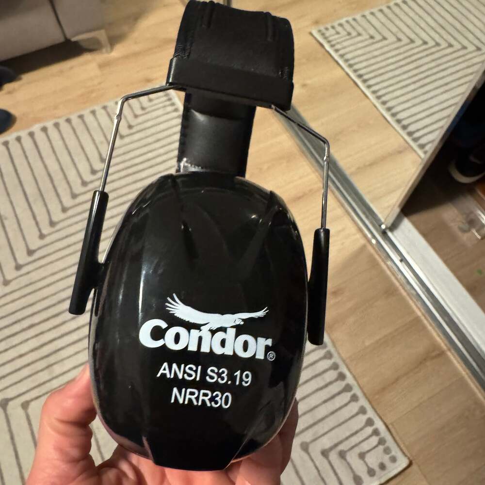 Condor NRR30 Noise Cancelling Earmuffs - Black